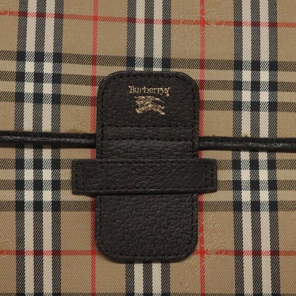 Burberrys Nova Check Clutch Bag Canvas Beige Brown Auth 114735 - Picture 8 of 12